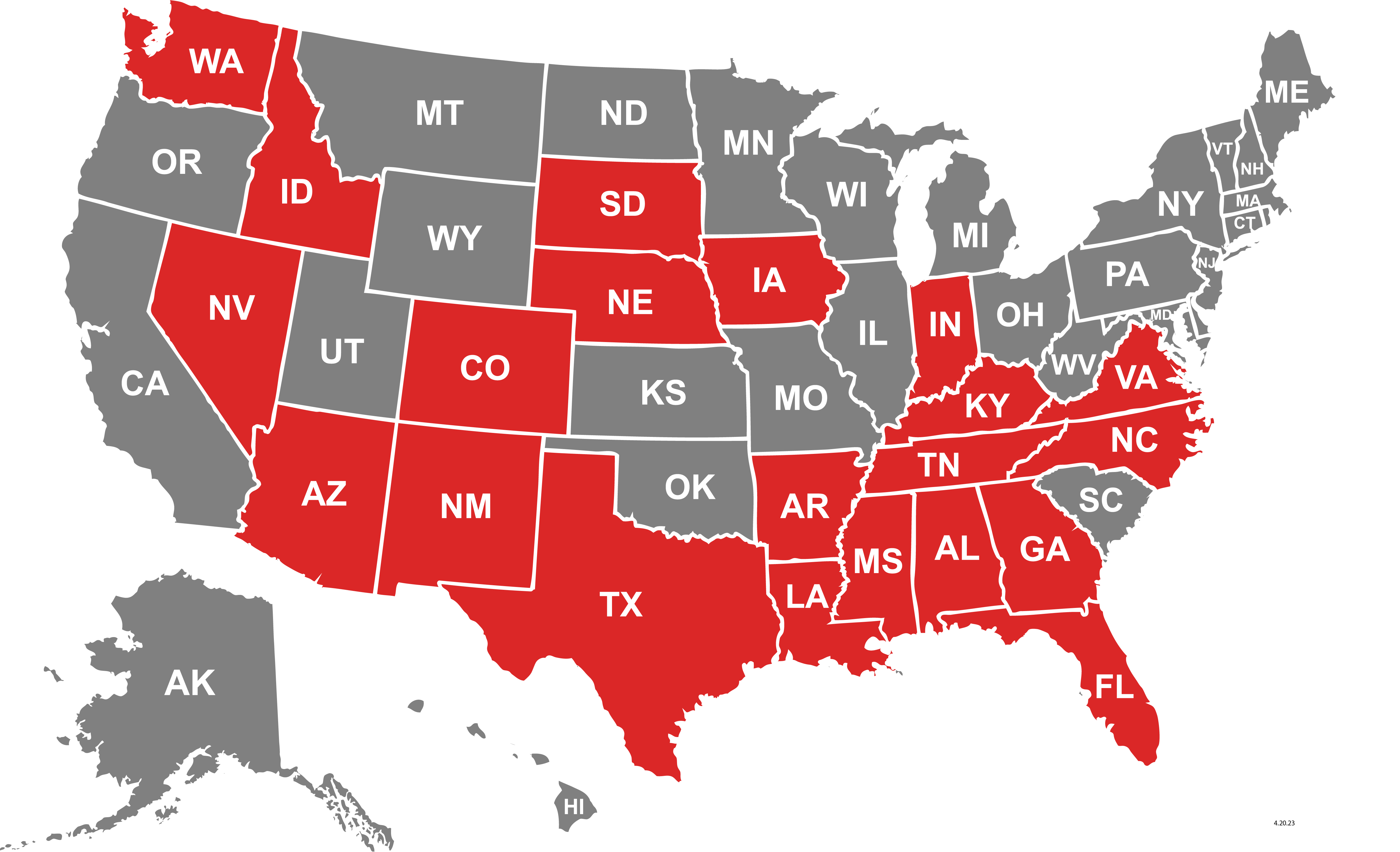 Farm Bureau Mortgage Map